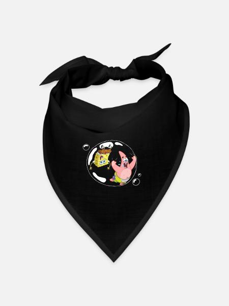 Spongebob Schwammkopf Mit Patrick In Einer Blase - Bandana Dreieckstuch - Schwarz