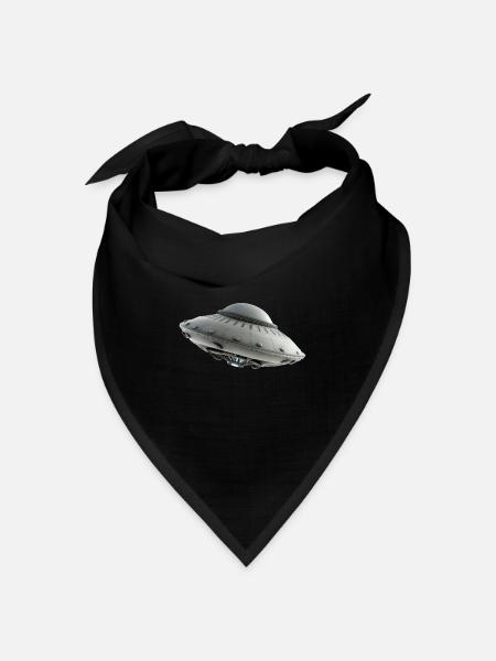 Ufo Alien science fiction - Bandana Dreieckstuch - Schwarz