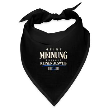 Meinungsfreiheit Demo Datenschutz Bürgerrechte - Bandana Dreieckstuch - Schwarz - Vorne