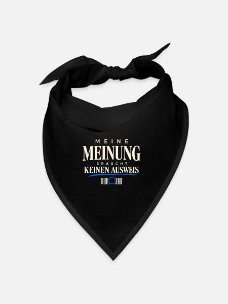 Meinungsfreiheit Demo Datenschutz Bürgerrechte - Bandana Dreieckstuch - Schwarz