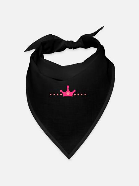 Krone - Bandana Dreieckstuch - Schwarz
