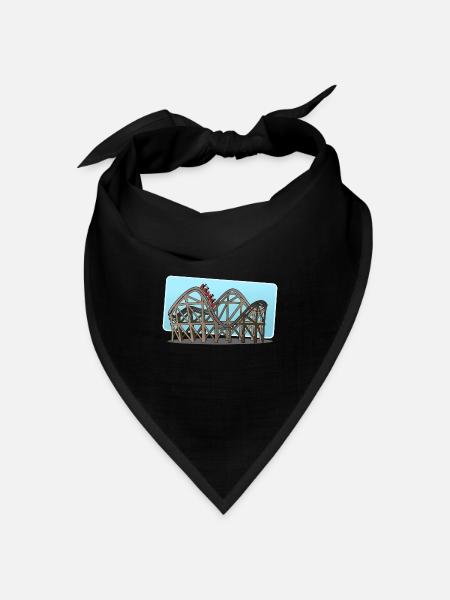 Achterbahn - Bandana Dreieckstuch - Schwarz