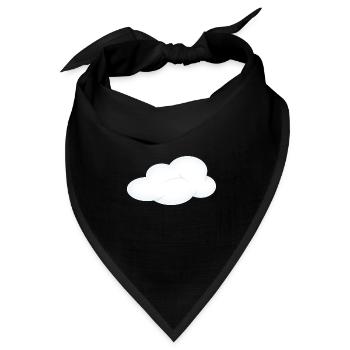 regenbogen sonne wolken wetter rainbow sun cloud13 - Bandana Dreieckstuch - Schwarz - Vorne