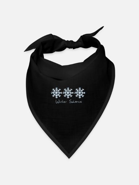 Wintersonnenwende - Bandana Dreieckstuch - Schwarz