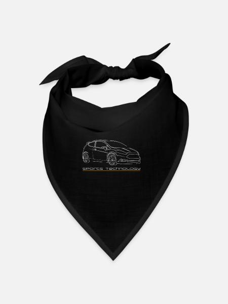 Fiesta MK7 ST Line car tshirt sports technology - Bandana Dreieckstuch - Schwarz