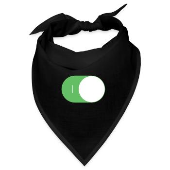 An/Aus Schalter ON/OFF - Bandana Dreieckstuch - Schwarz - Vorne