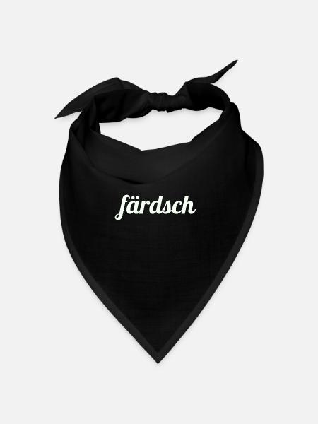 Lustiger Spruch Sächsischer Dialekt Geschenk für - Bandana Dreieckstuch - Schwarz