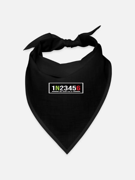 Motorrad Gänge 1N23456 One Down-Five Up - Bandana Dreieckstuch - Schwarz