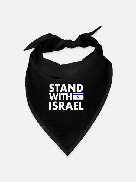 stand with israel - Bandana Dreieckstuch - Schwarz