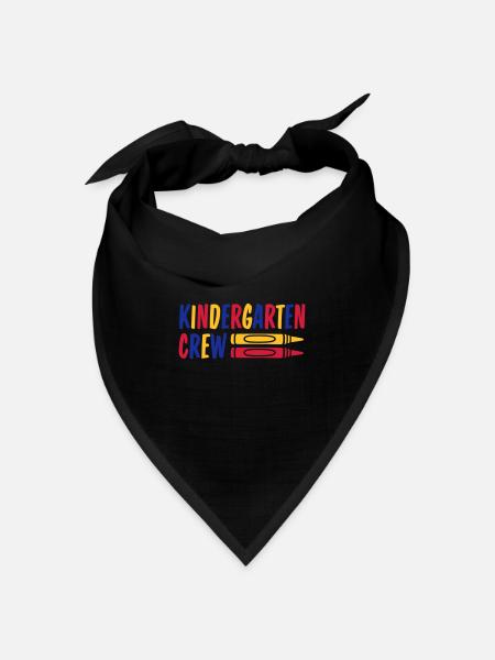 Wachsmalstift Kindergarten Crew Buntstift - Bandana Dreieckstuch - Schwarz