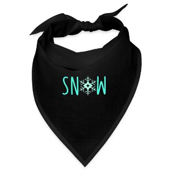 schneeflocke snow - Bandana Dreieckstuch - Schwarz - Vorne