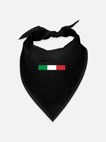 Italien Fahne - Bandana Dreieckstuch - Schwarz