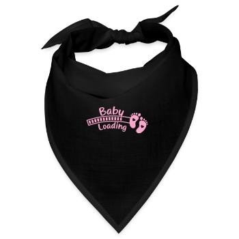 baby babyfüße loading - Bandana Dreieckstuch - Schwarz - Vorne