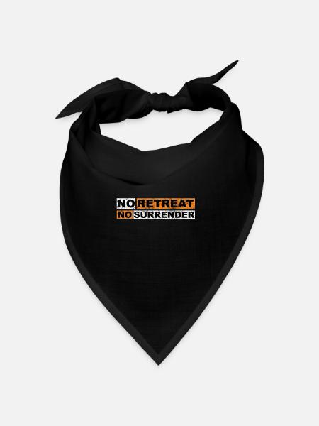 No Retreat No Surrender vintage - Bandana Dreieckstuch - Schwarz