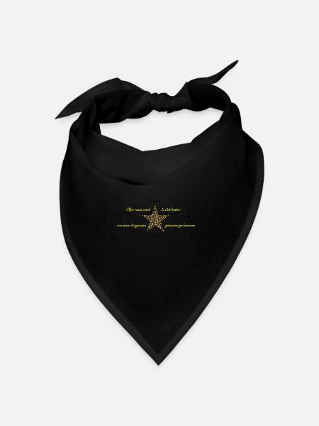 Tanzender Stern - Bandana Dreieckstuch - Schwarz