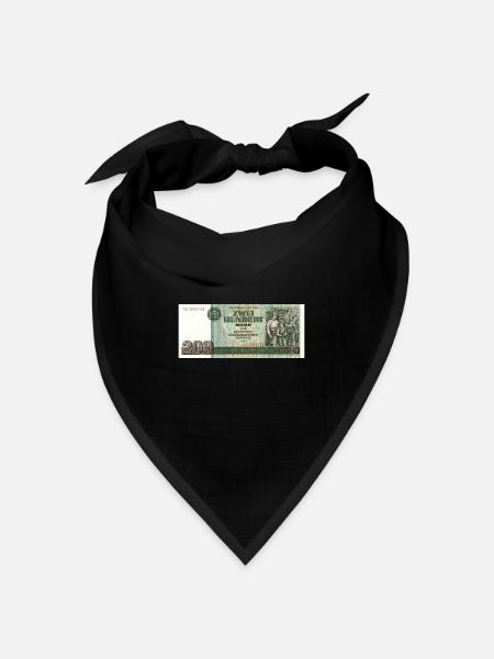 200 mark der ddr - Bandana Dreieckstuch - Schwarz