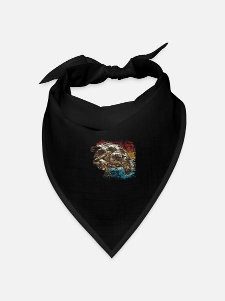 Schildkröte - Bandana Dreieckstuch - Schwarz