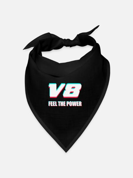 V8 - Bandana Dreieckstuch - Schwarz