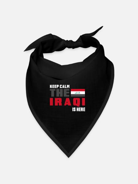 Keep Calm Irak Flaggen Design - Bandana Dreieckstuch - Schwarz