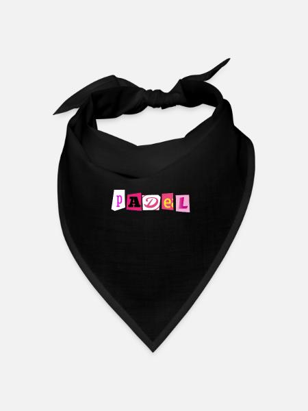 Padel für Padel-Spieler - Bandana Dreieckstuch - Schwarz