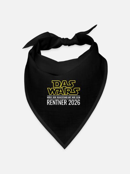 Rentner 2026 Das wars Ruhestand Rente - Bandana Dreieckstuch - Schwarz