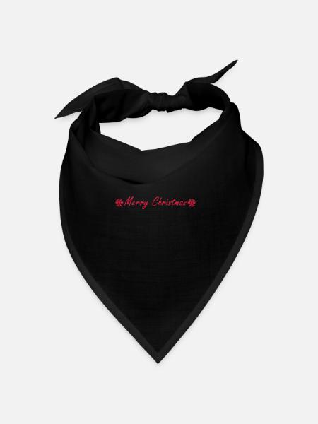 merry christmas - Bandana Dreieckstuch - Schwarz