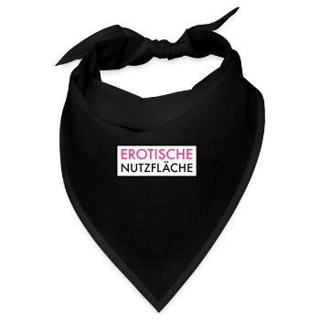 Erotische Nutzfläche | Erotik | Sex | Pärchen Frau - Bandana Dreieckstuch - Schwarz - Vorne
