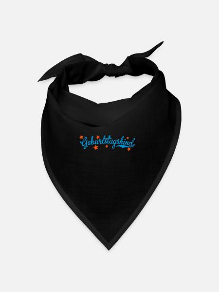 Geburtstag - Bandana Dreieckstuch - Schwarz