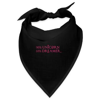 Unicorn - Bandana Dreieckstuch - Schwarz - Vorne
