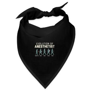 Evolution Of Anesthetist Für Anästhesie Ärzte - Bandana Dreieckstuch - Schwarz - Vorne