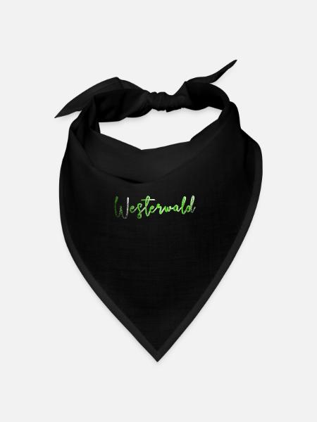 Westerwald Pfalz Geschenkidee Geburtstag Wandern - Bandana Dreieckstuch - Schwarz