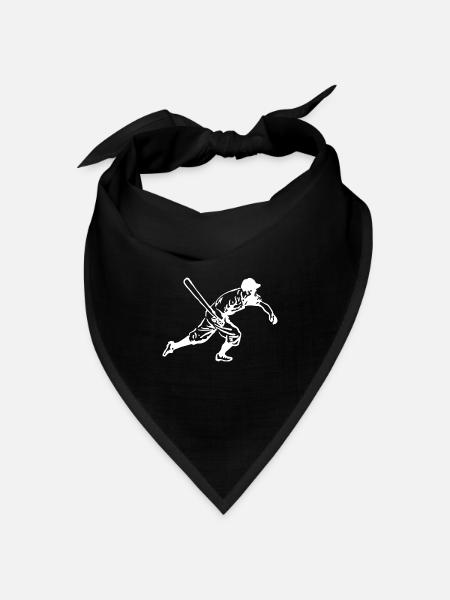 Baseball Baseballspieler Baseballspiel - Bandana Dreieckstuch - Schwarz