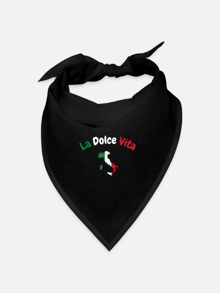 la dolce vita bella italia - Bandana Dreieckstuch - Schwarz