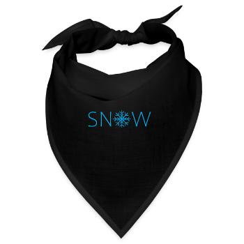 Snow - Schnee - Flocke - Bandana Dreieckstuch - Schwarz - Vorne