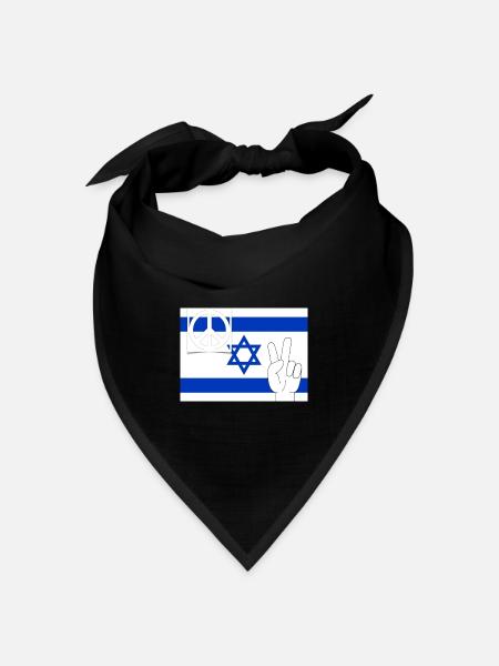 Israel Frieden - Bandana Dreieckstuch - Schwarz