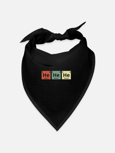 he he he Periodensystem - Bandana Dreieckstuch - Schwarz