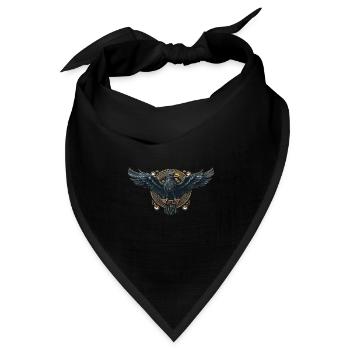 Odins Rabe Wikinger Walhalla Viking Mythologie - Bandana Dreieckstuch - Schwarz - Vorne
