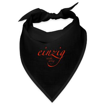 einzig - nicht artig - Bandana Dreieckstuch - Schwarz - Vorne
