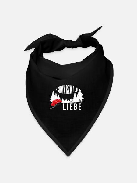 Schwarzwald Liebe - Bandana Dreieckstuch - Schwarz
