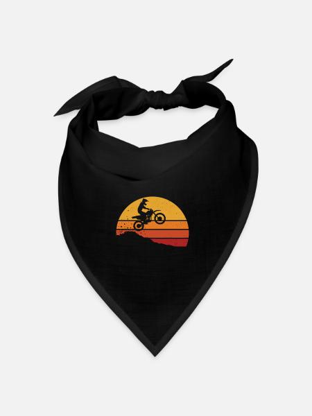 Dirt Bike Motocross Motorrad Enduro Motorradfahrer - Bandana Dreieckstuch - Schwarz