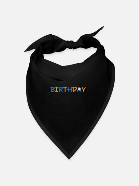 Birthday - Bandana Dreieckstuch - Schwarz