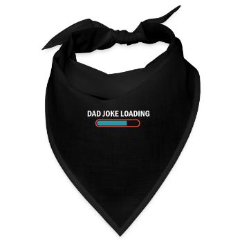 Papa Witz Laden Lustig Vatertag Humor Schlechtes Wortspiel - Bandana Dreieckstuch - Schwarz - Vorne