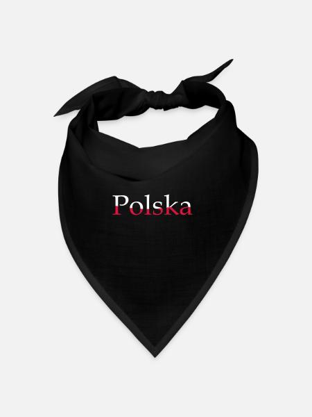 Polska - Polen - Bandana Dreieckstuch - Schwarz