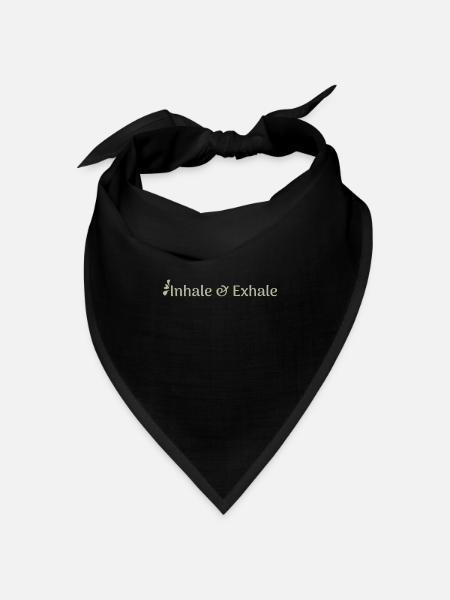 inhale & exhale - Bandana Dreieckstuch - Schwarz