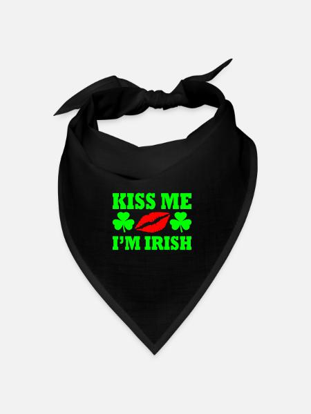 Kiss me im irish - Bandana Dreieckstuch - Schwarz