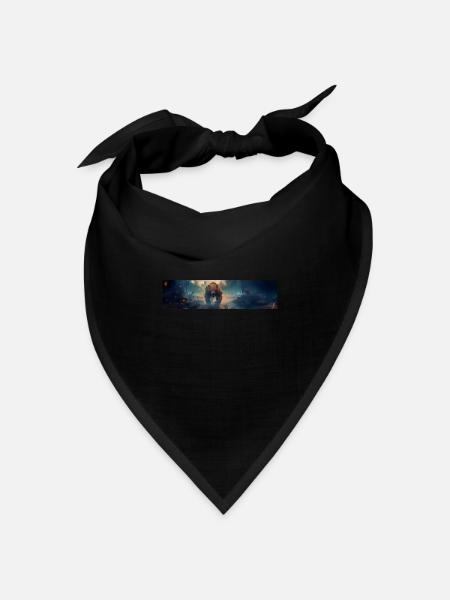 Apokalypse Welt nach der Menschheit Riesenbär - Bandana Dreieckstuch - Schwarz