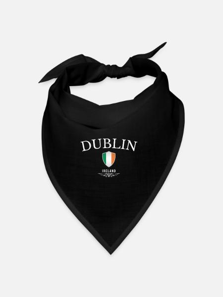 Ich liebe Dublin, Souvenir-Dublin - Bandana Dreieckstuch - Schwarz