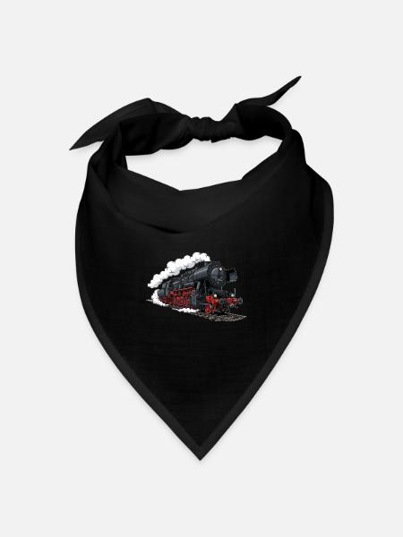 Dampf-Lokomotive 52 8154 - Bandana Dreieckstuch - Schwarz