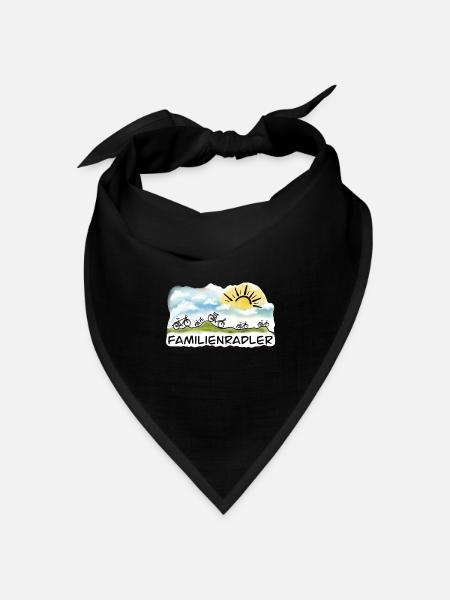 Familienradler Sonnenaufgang Design - Bandana Dreieckstuch - Schwarz