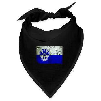 T-Shirt Flagge von Arnhem Grunge Effekt Nederland - Bandana Dreieckstuch - Schwarz - Vorne